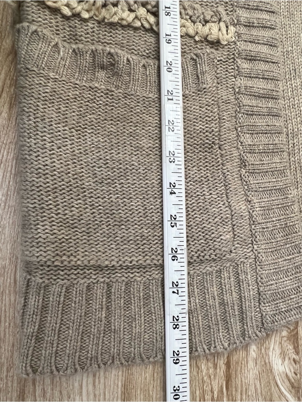 Braeve Women’s Size Small/ P Long Sleeve Open Front Pockets Cardigan Beige - Picture 8 of 14